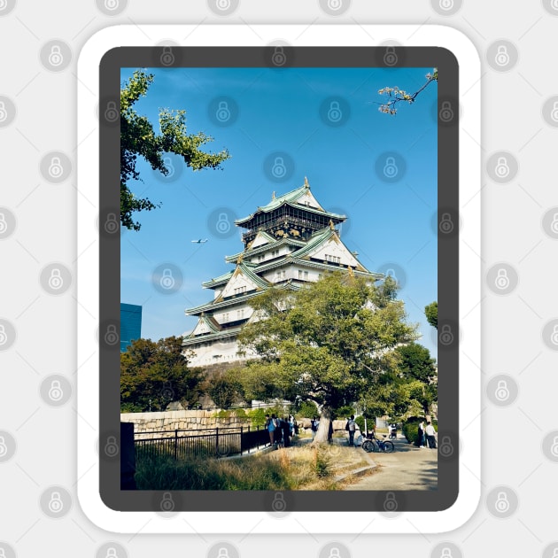 The Osaka Castle Sticker by dagobah_days